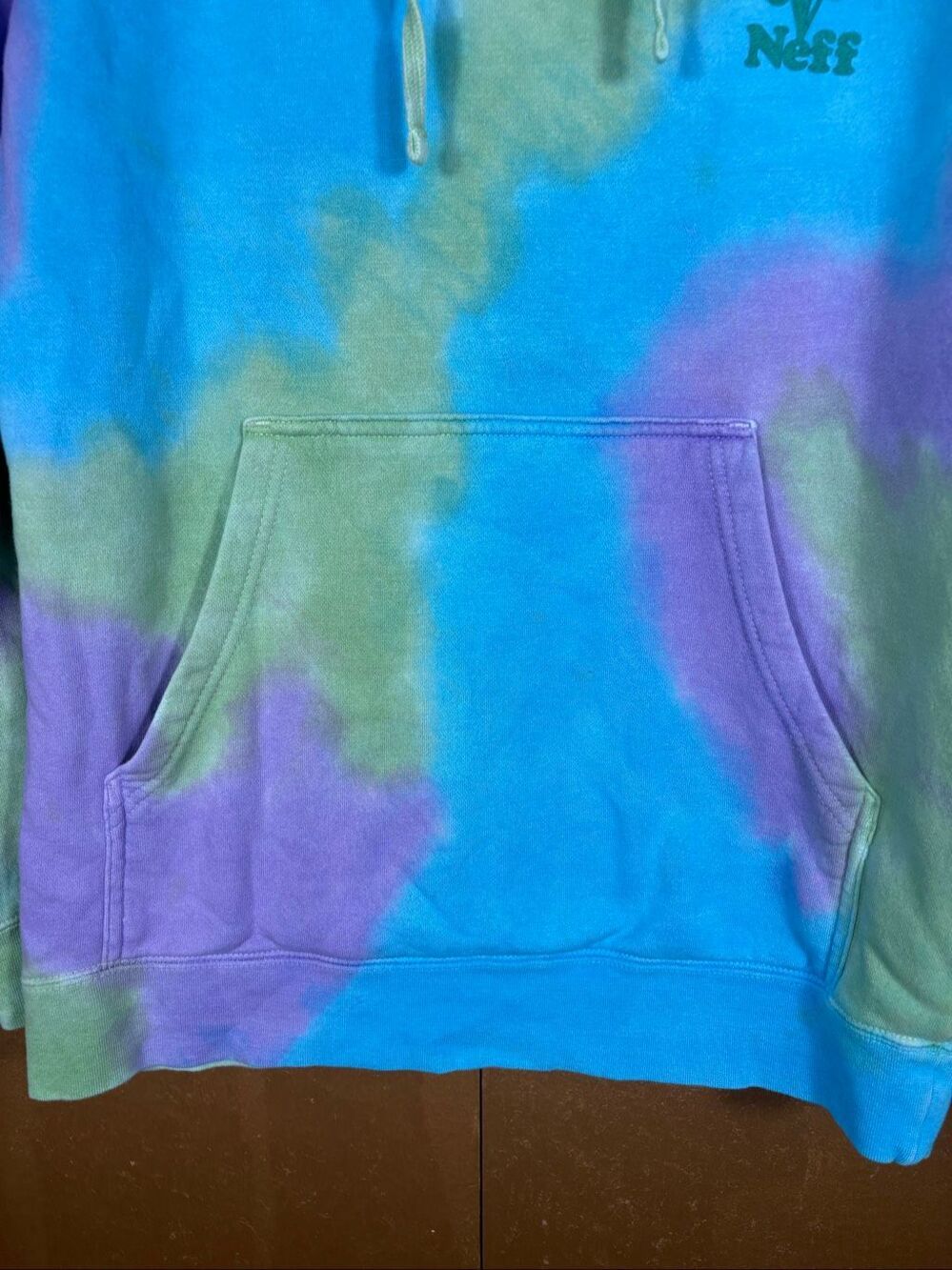 Neff Tie dye floral graphic pullover hoodie size S unisex - Picture 4 of 6